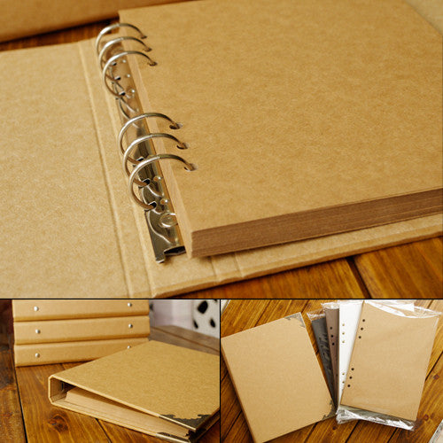 Blank Cover loose-leaf craft paper album graffiti diary photoalbum handmade DIY Photo Album fotoalbum Scrapbooking wedding album