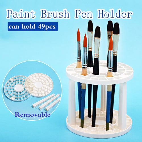 Bgln Paint Brush Pen Holder 49 Holes Pen Rack Display Stand Support Holder Painting Brush Pen Holder For Drawing Art Supplies