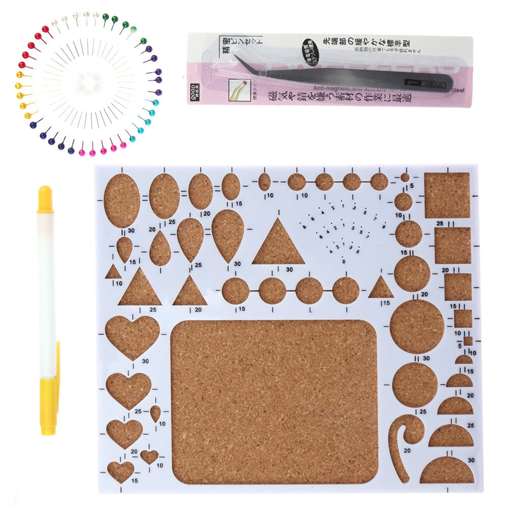 DIY Paper Quilling Tools Set Template Mould Board Tweezer Pins Slotted Tool Kit Hamdmake Card Scrapbooks Paper Crafts Tool