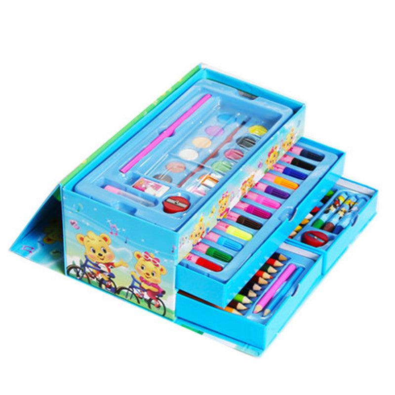 Stationery Set Kid Students Paint Drawing Box Children's Day Gift Art School Supplies  Wax Crayon Set