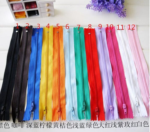 Candy Colors  20cm Nylon Coil Beautiful  Zippers for DIY bag etc Tailor Sewer Craft Retail handmake sewing tools