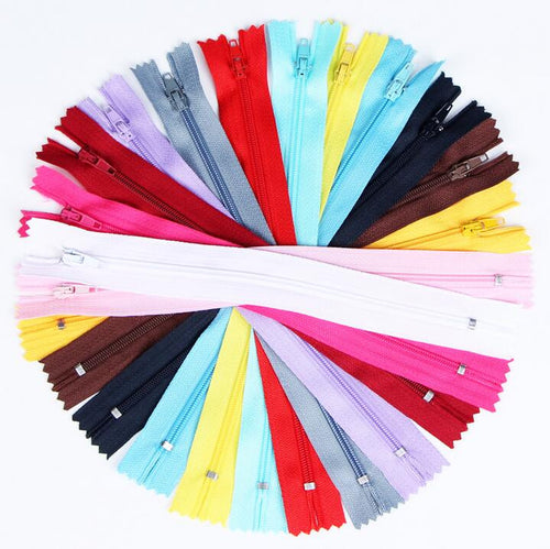 100 pcs/lot Nylon Tape Zip Coil Zippers Tailor Sewer Craft 9 Inch 20 cm Crafter's DIY Accessories for Sewing Clothing 13Colors